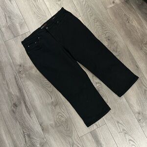 Black Denim Capri Size 10